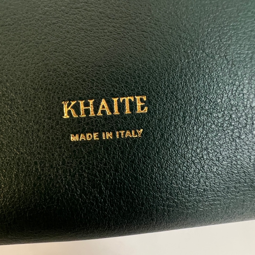 KHAITE Augusta Leather Cross-Body Bag - Dark Green - Picture 6 of 7